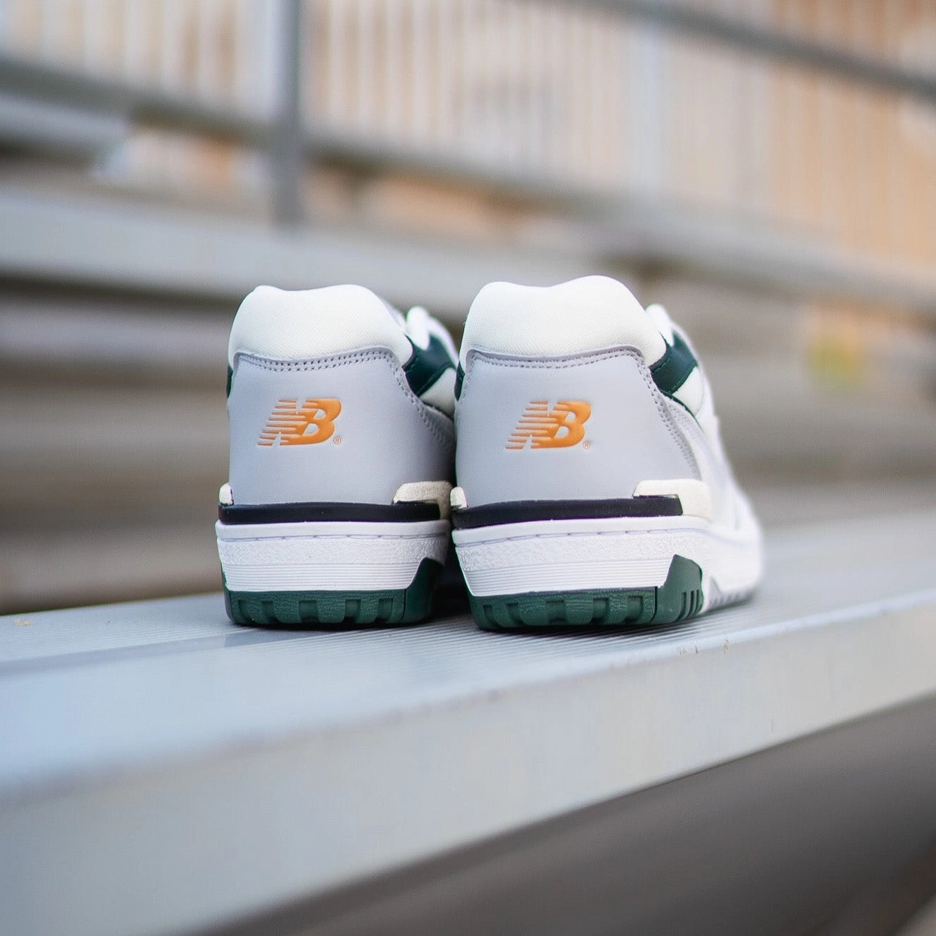 Mens New Balance 550 (White/Packer) - BB550PWC Balanced Curve