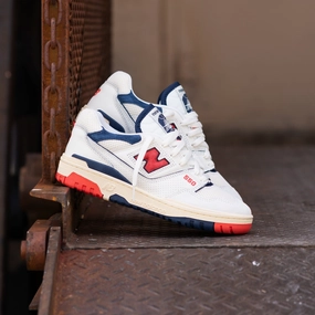 Breathable Form Athletic Appeal Mens New Balance 550 (White/Red) - BB550CPB