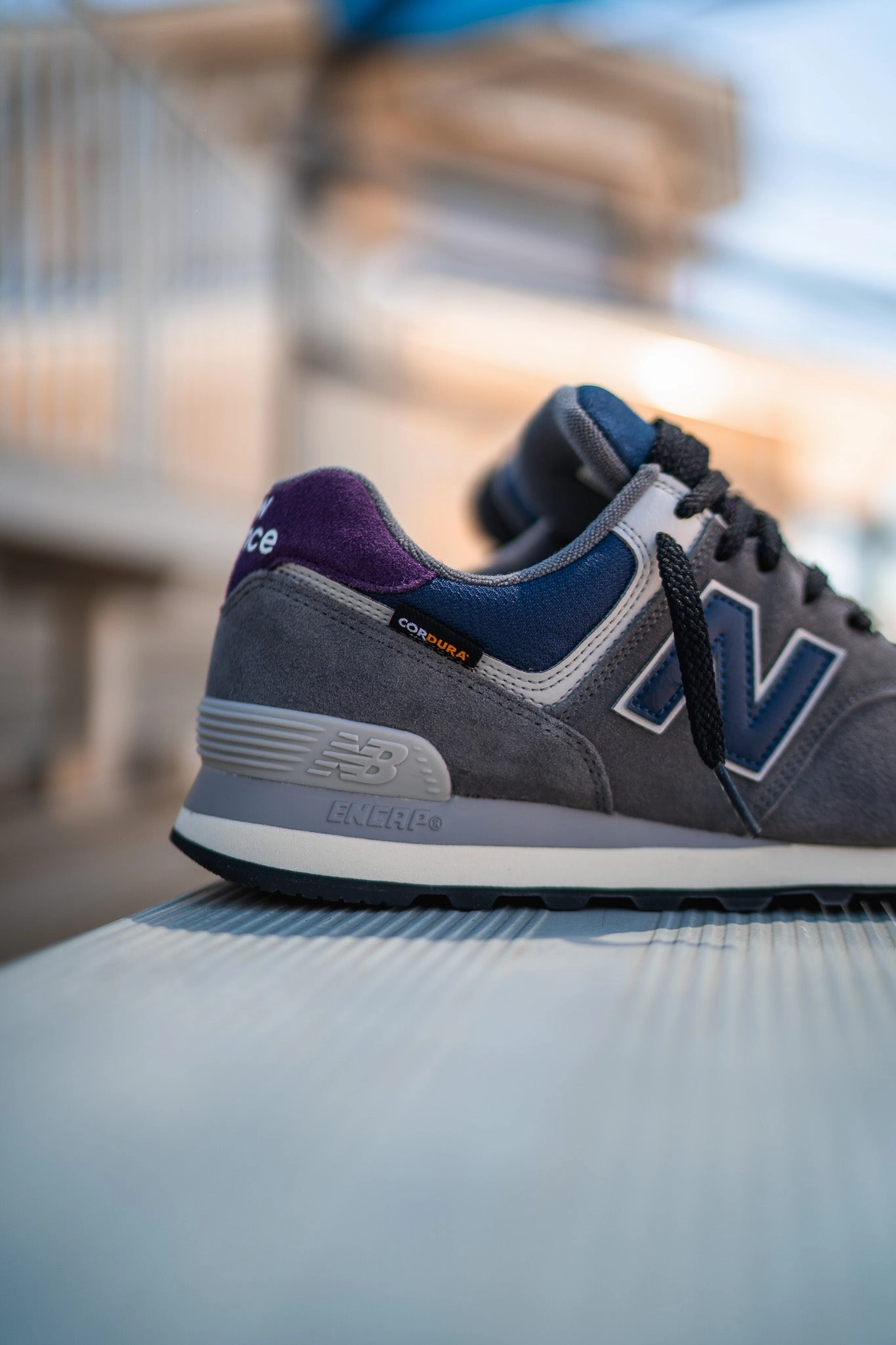 Mens New Balance 574 (Grey/Blue) - U574KGN Cushioned Feel temperature regulation