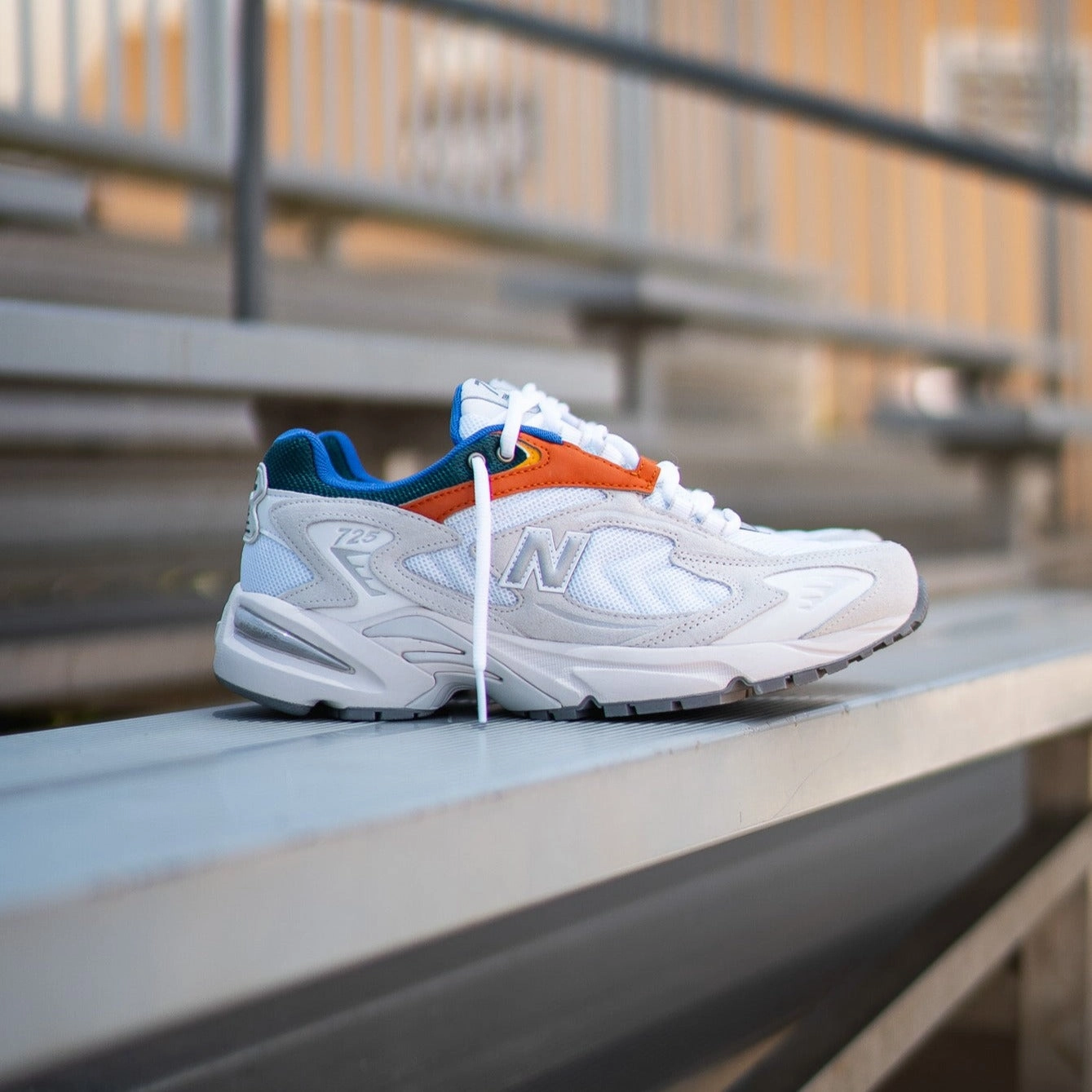 Mens New Balance 725V1 (Grey/Orange) - ML725AP Flexible Construction Indoor style