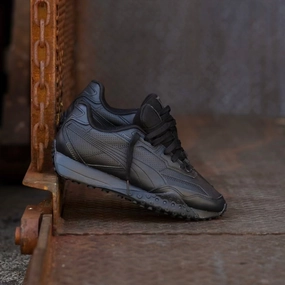 Odor Control Lining Mens Puma Blacktop Rider Leather (Black/Shadow Grey)