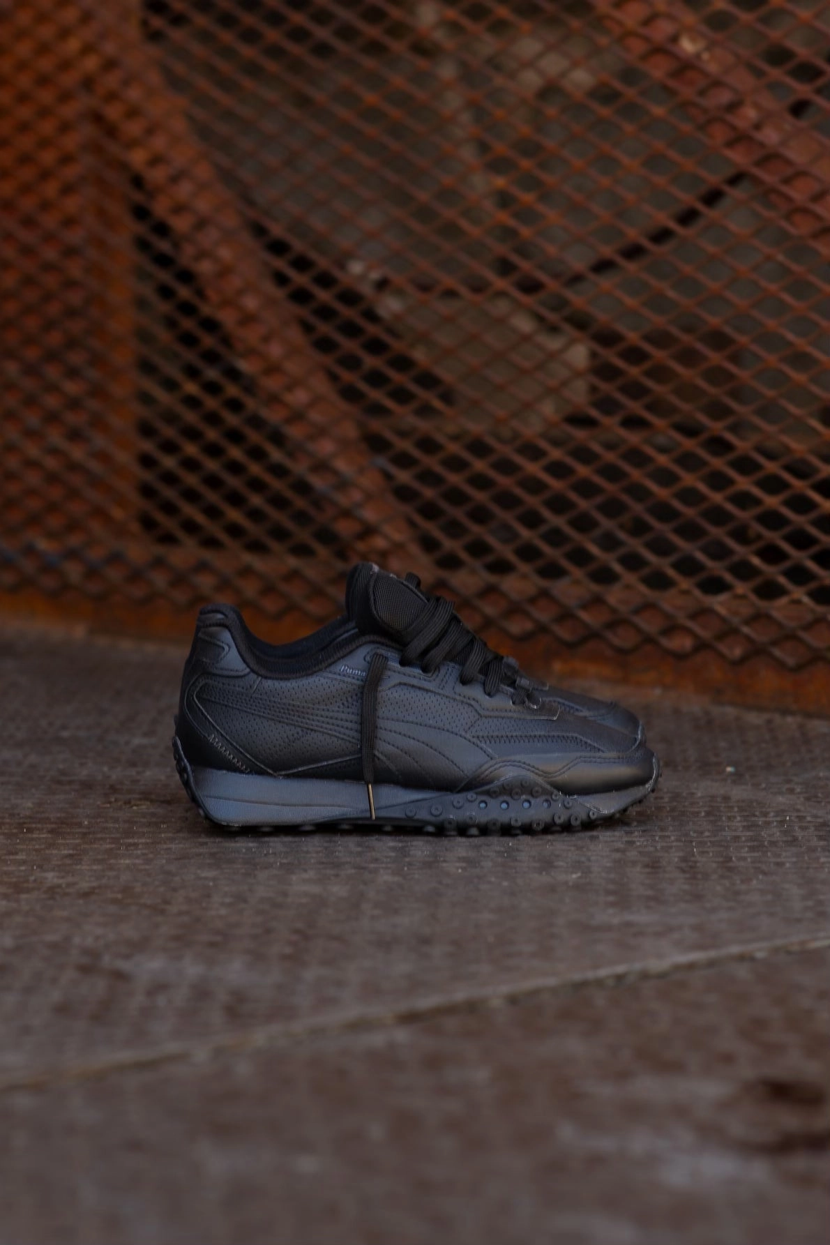 Seamless Comfort Walk Ready Mens Puma Blacktop Rider Leather (Black/Shadow Grey)