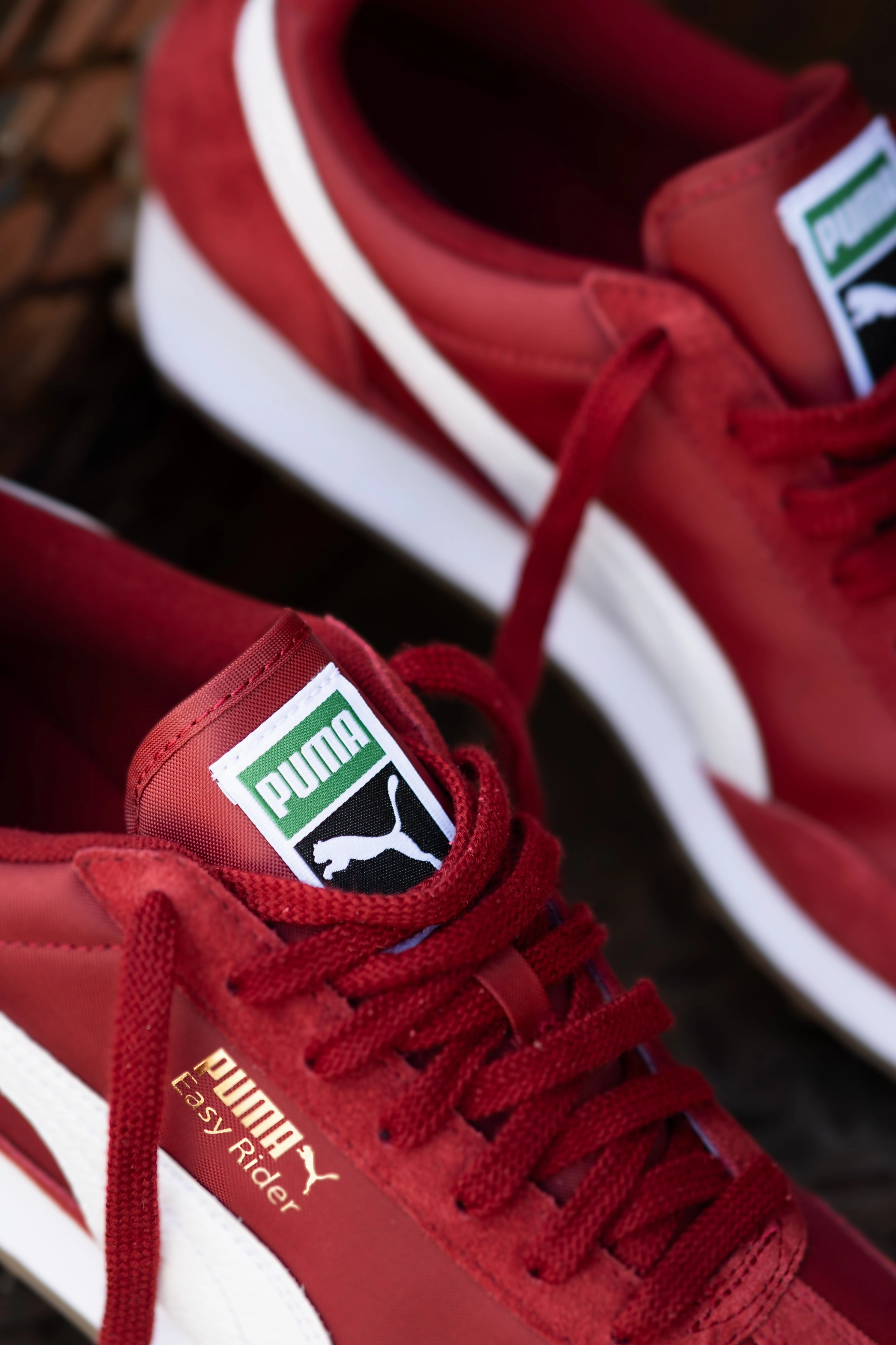 Mens Puma Easy Rider Vintage (Intense Red/Puma White) Stability Enhancing Structure Sneaker Online Shopping