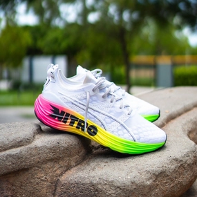 Air Movement Mens Puma ForeverRUN Nitro Futrograde (White/Gecko Green)