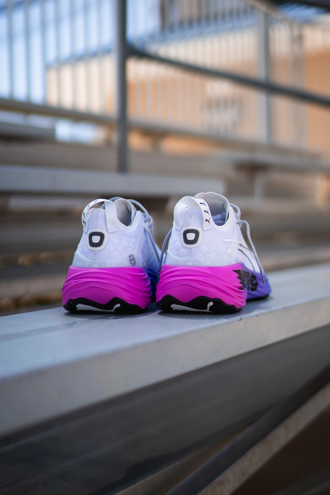 All Season Mens Puma ForeverRun Nitro Sunset (White/Luminous Blue)