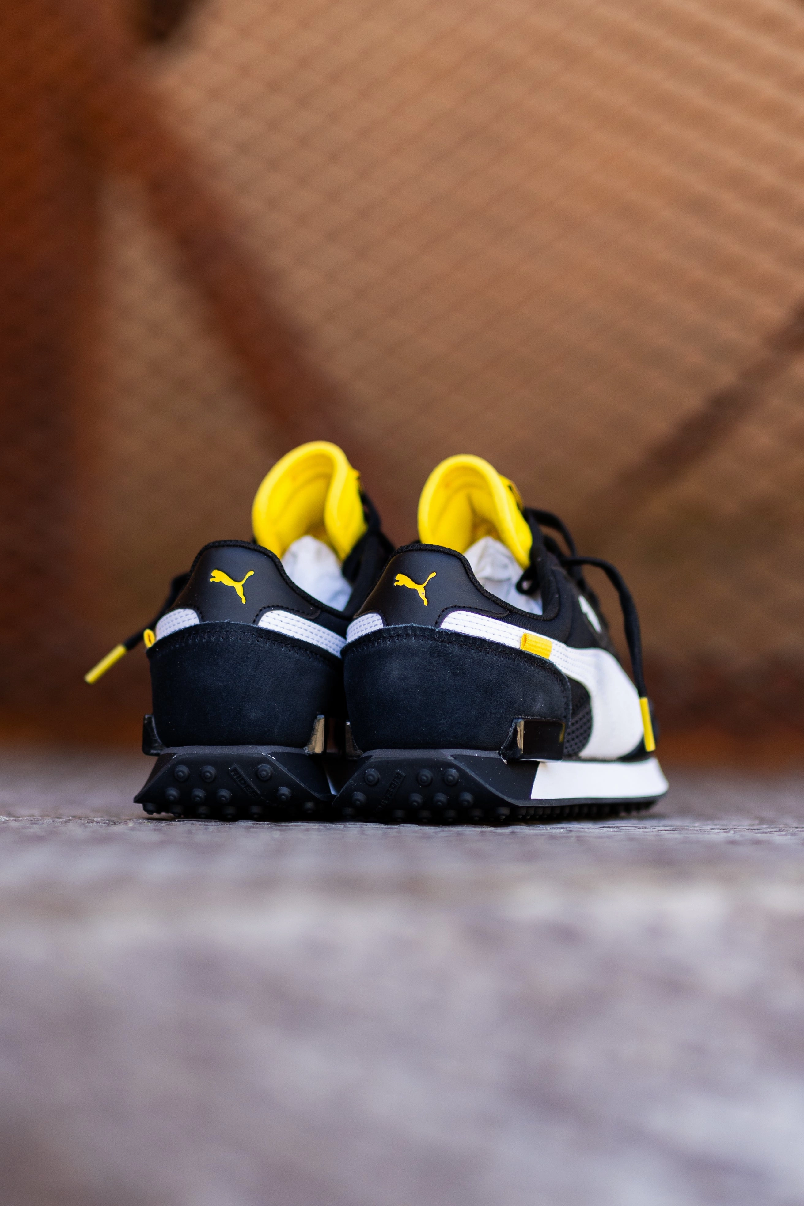 Eco Materials Mens Puma Future Rider BVB (Asphalt/Black/Cyber Yellow)