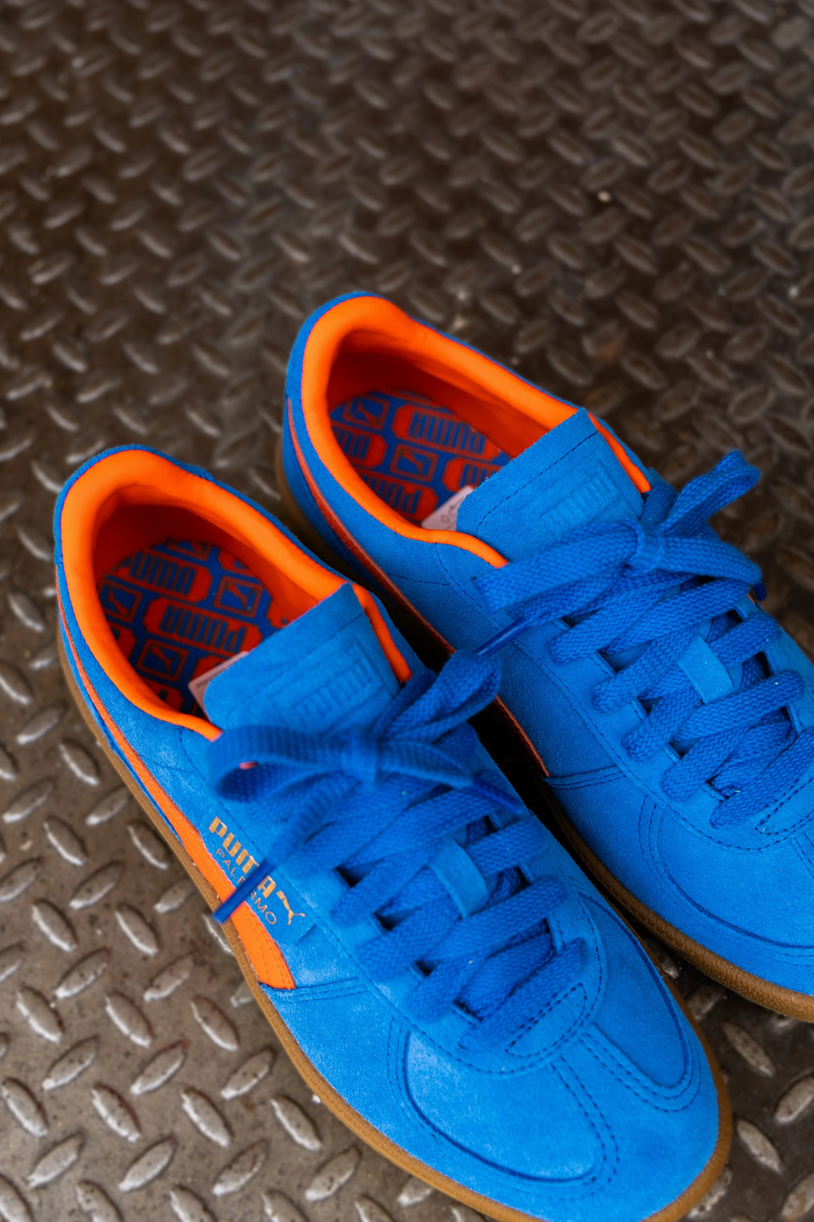 Mens Puma Palermo (Hyperlink Blue/Flame Flicker/Gum) Water Resistant Technology Supportive Comfort