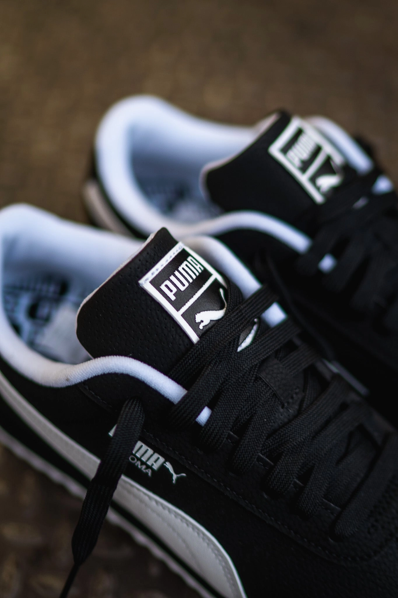 Mens Puma Roma Reversed (Oreo) Reinforced Achilles Pad