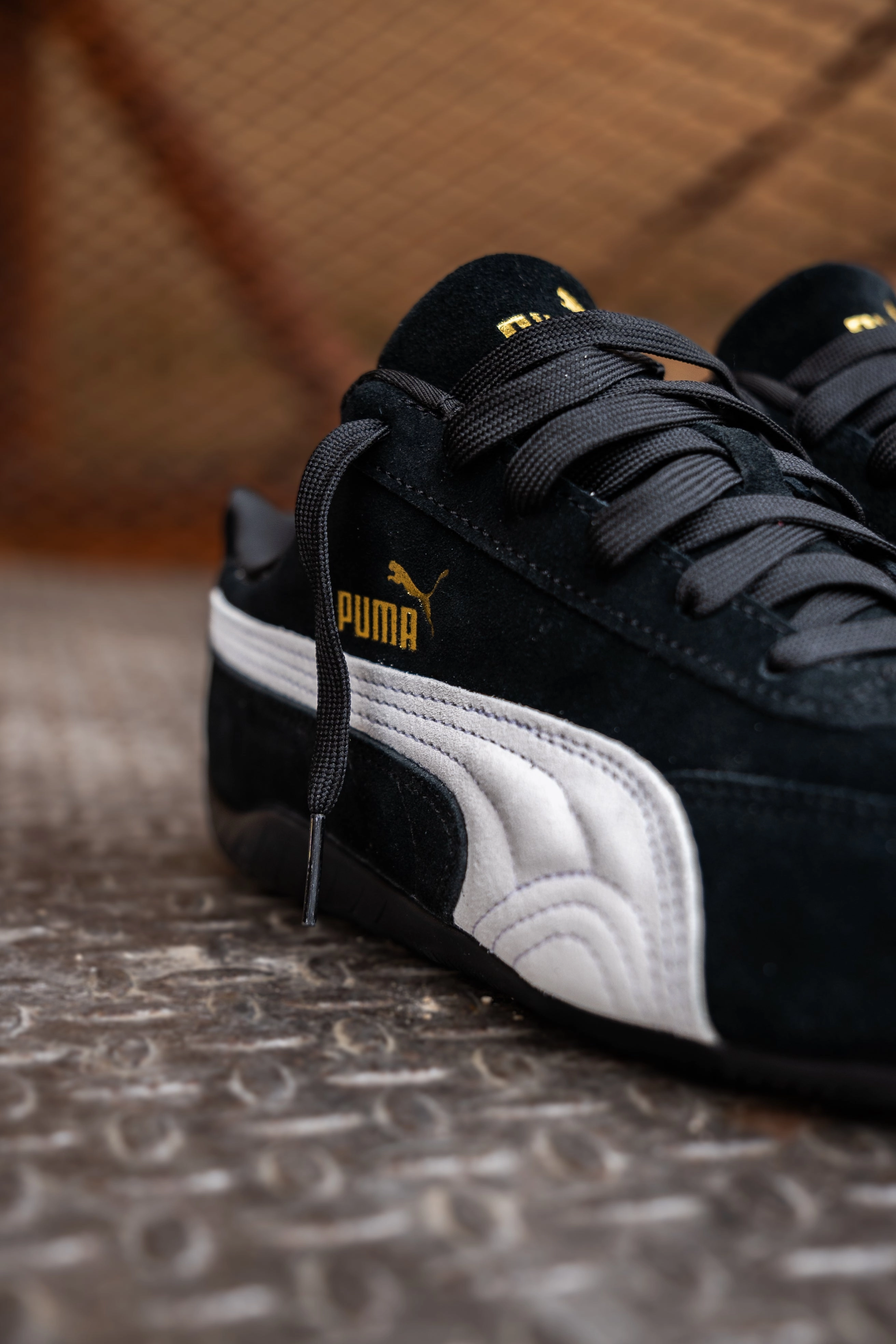 Mens Puma Speedcat OG (Puma Black/Puma White) Functional Design Soft Entry