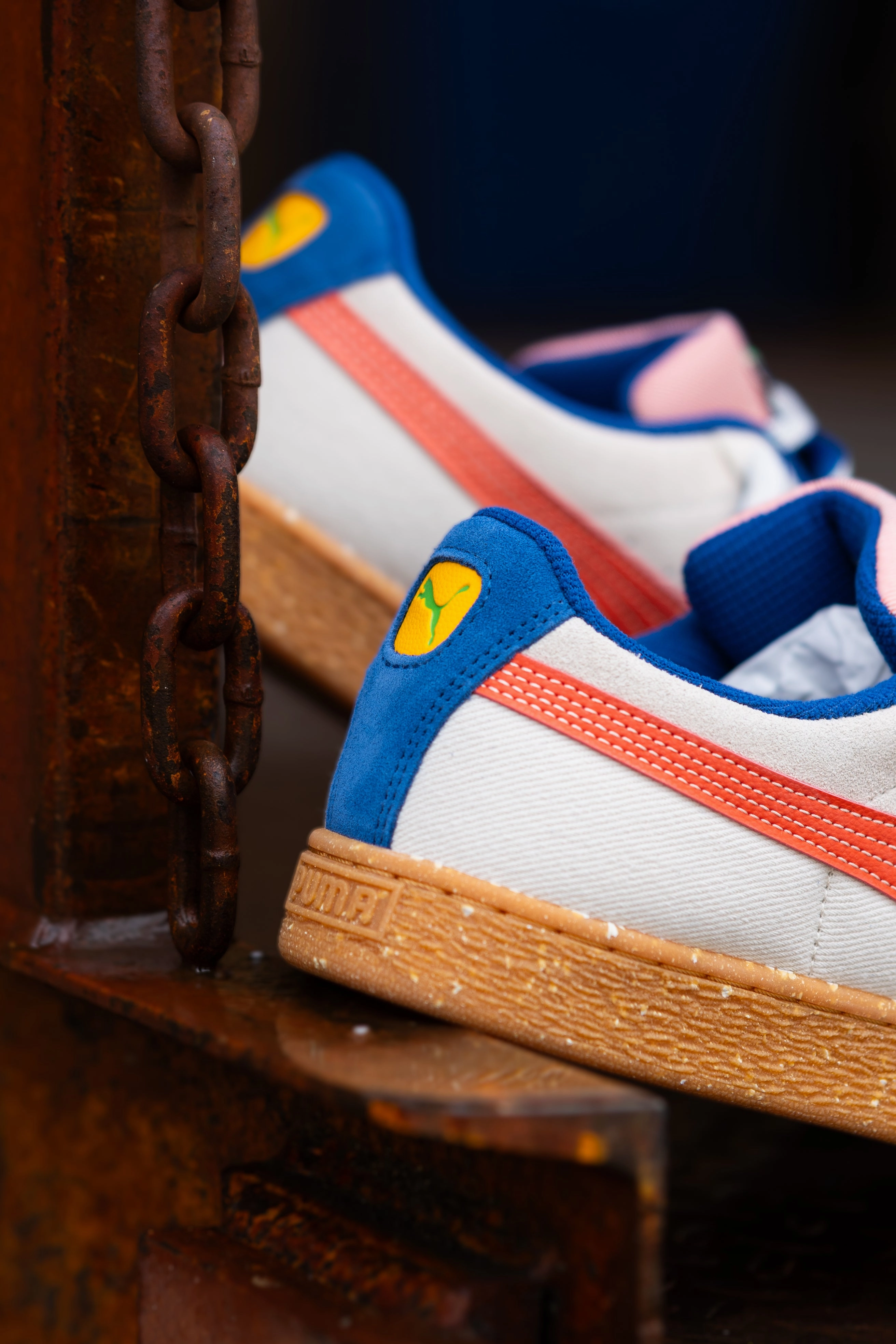 Casual Edge Mens Puma Suede Podium (Alpine Snow/Gum)