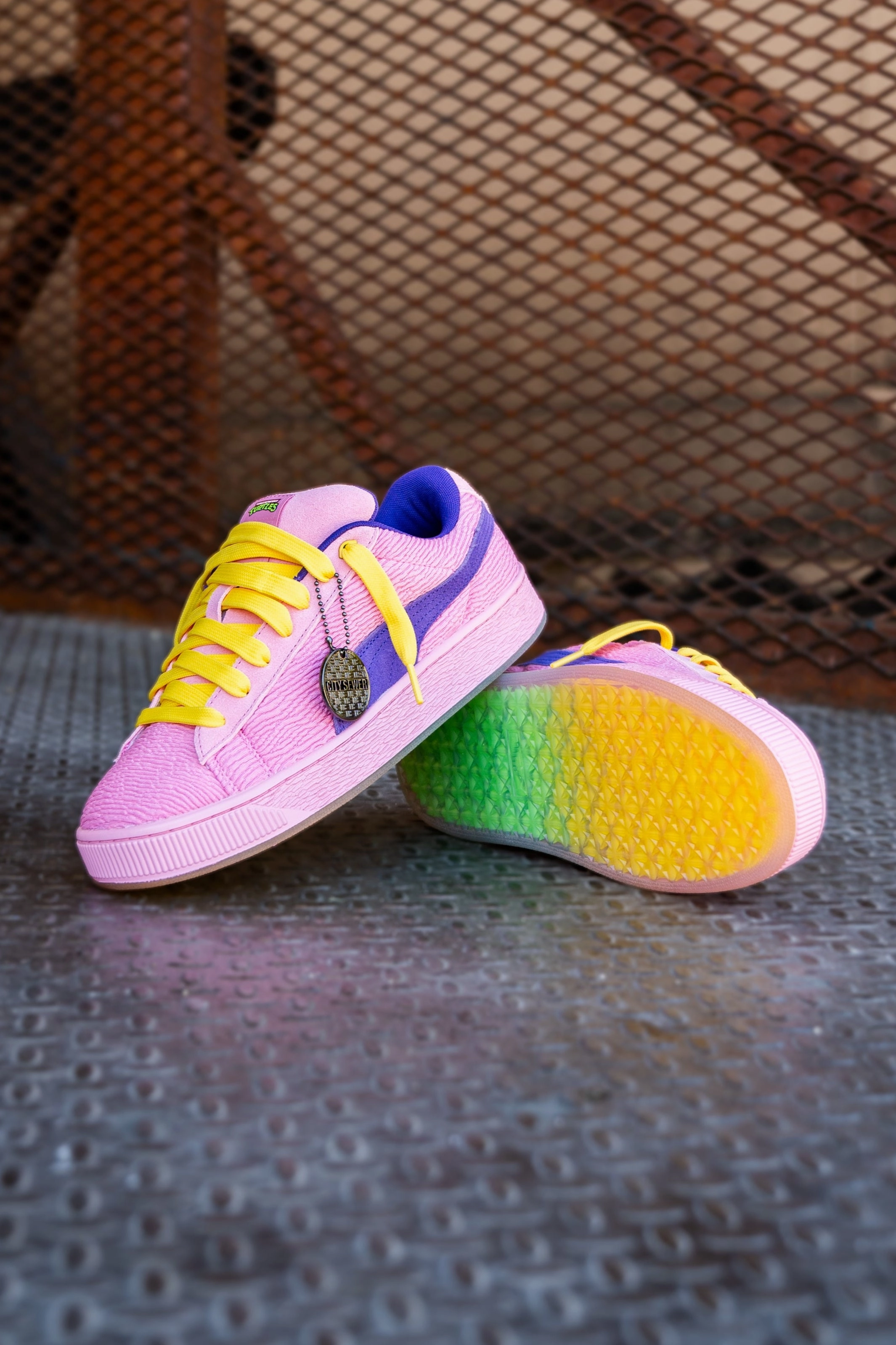 Mens Puma Suede XL Teenage Mutant Ninja Turtles (Mauved Out/Team Violet) Soft Texture Neutral Wear