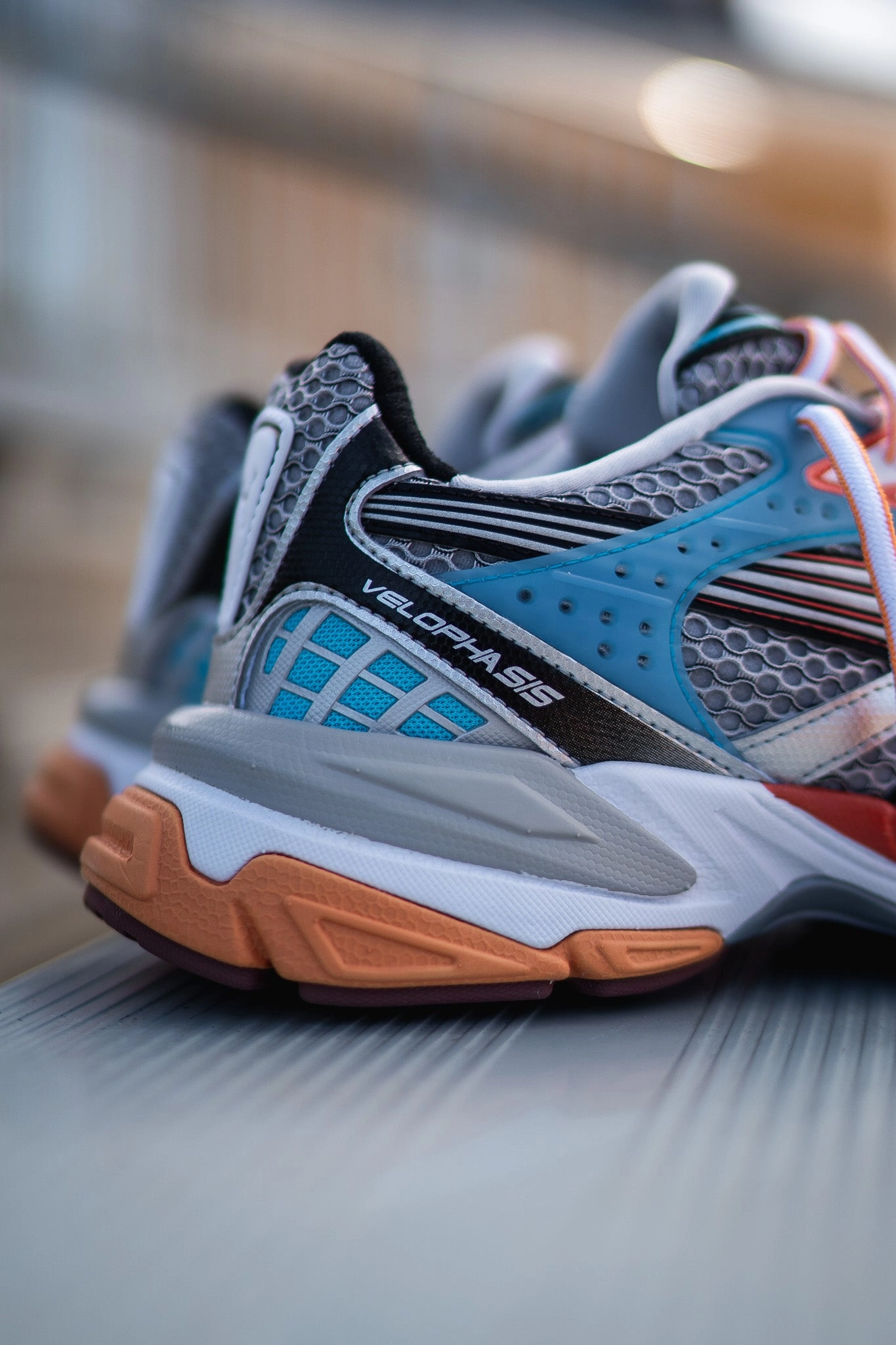 Mens Puma Velophasis Phased (Cool Grey/Chili Powder) Neutral Shade Thermoplastic Compound