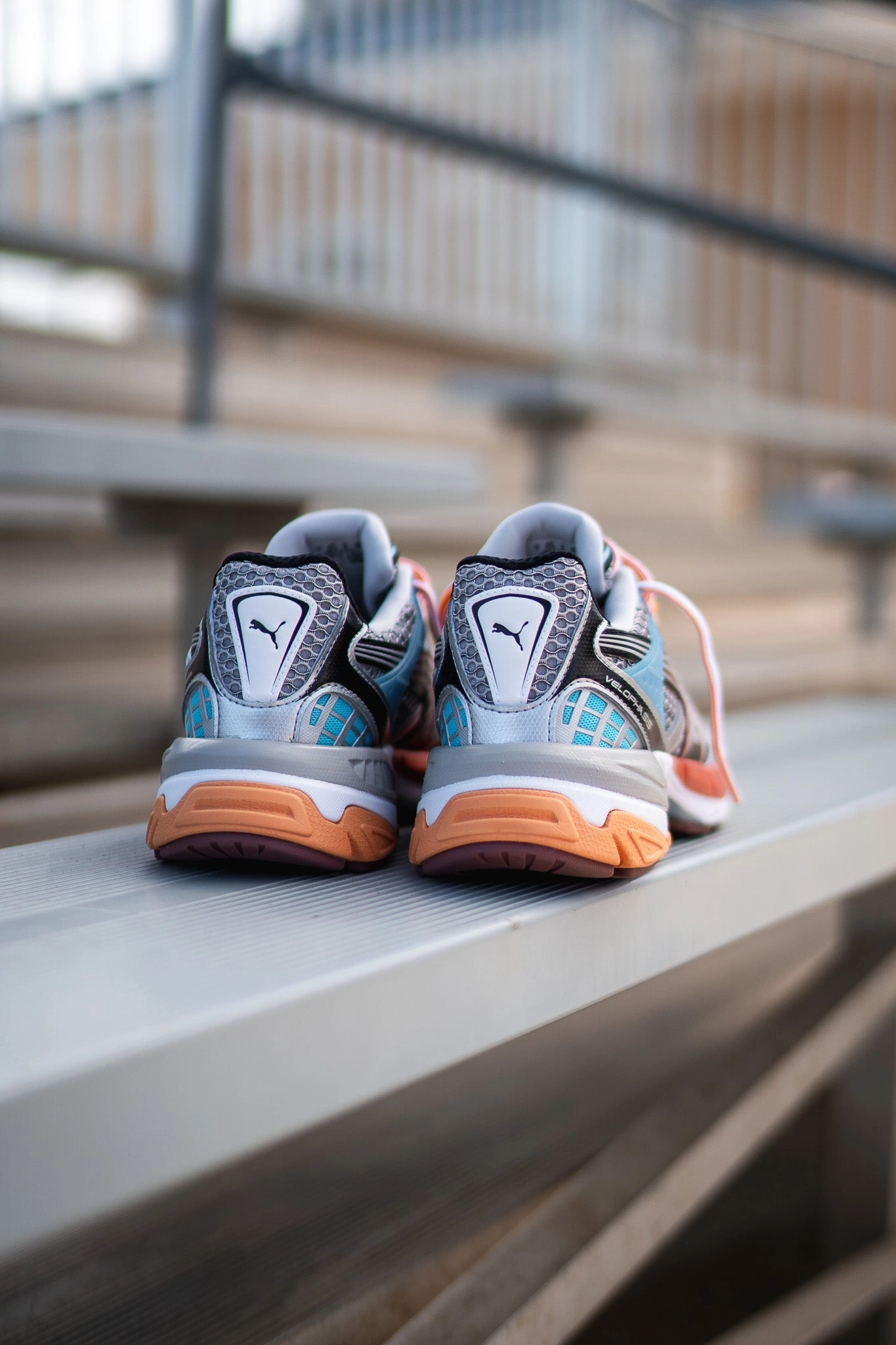 Mens Puma Velophasis Phased (Cool Grey/Chili Powder) Daily Basics