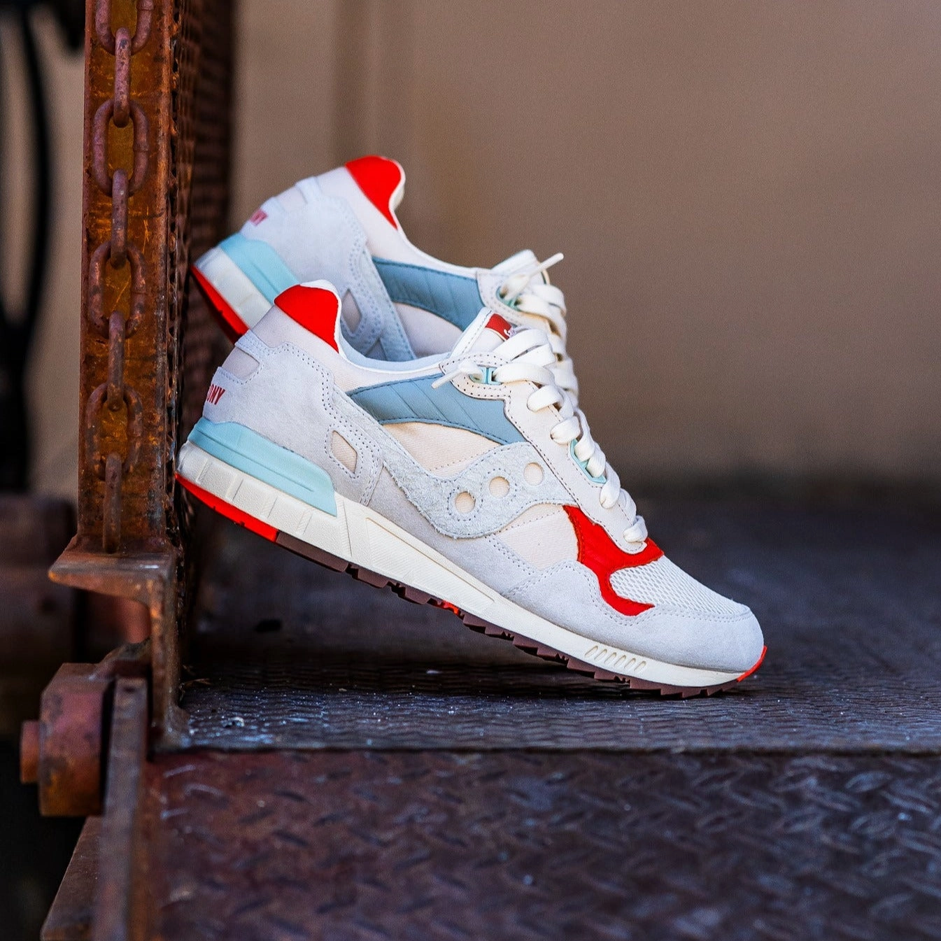Cool Touch Mens Saucony Shadow 5000 (Light Beige/Mint)