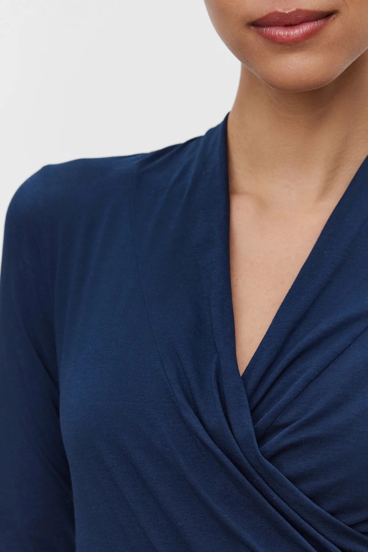 MERI GAUZY WHISPER CLASSICS WRAP TOP ElasticCuffDesign