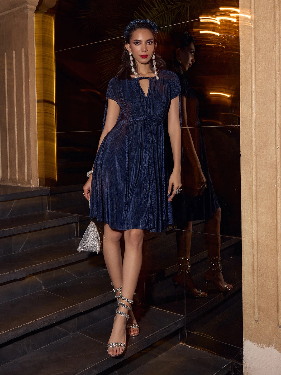 Merlot Braided Short Party Dress boho vibe Relax Feel