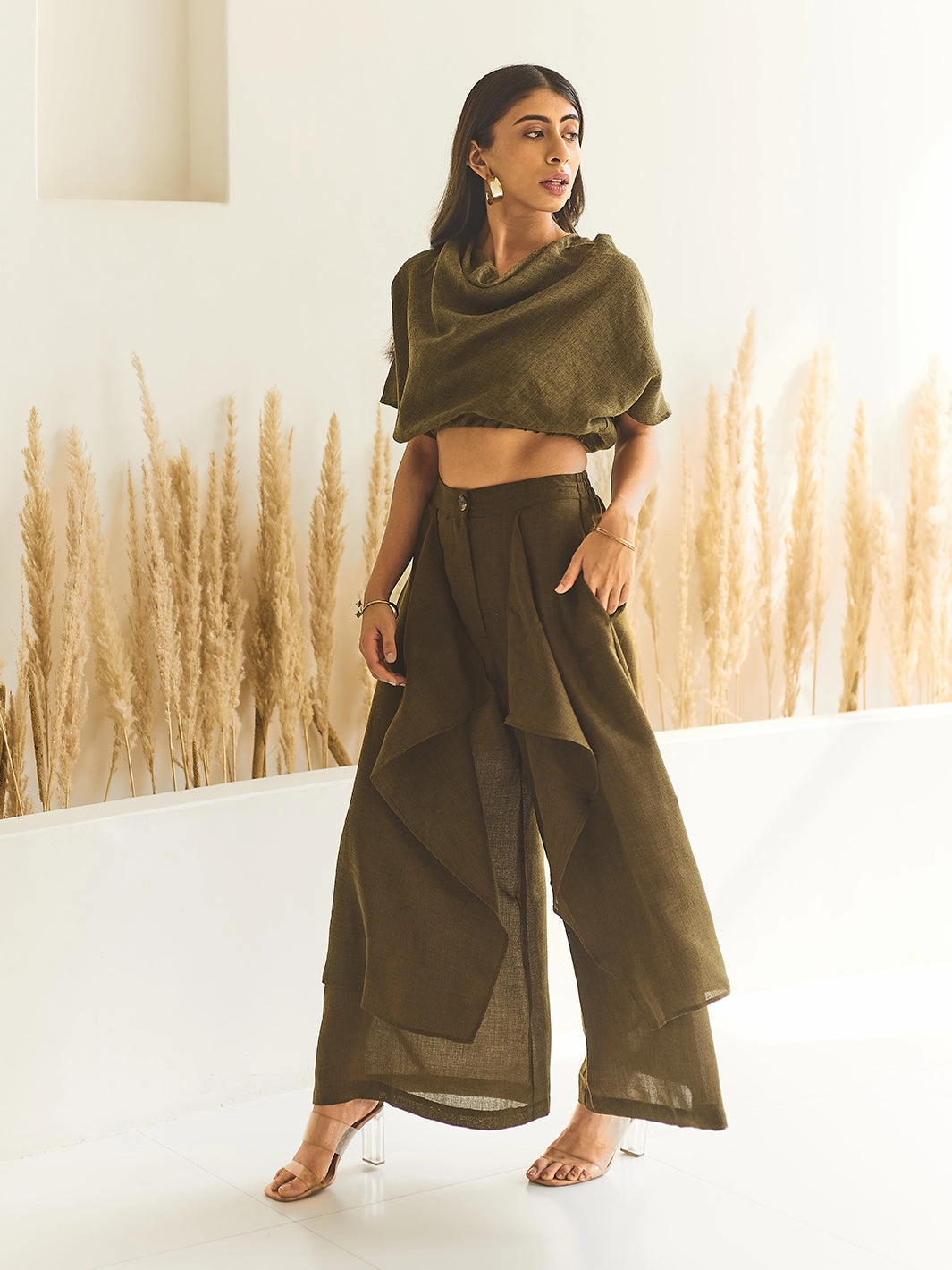 Mersin Pant Henna Texture Edge Chic and Flattering