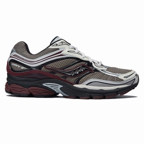 Grip Technology Pressure Dispersion Insole Saucony Progrid Omni 9 Shoes - Tan/Maroon