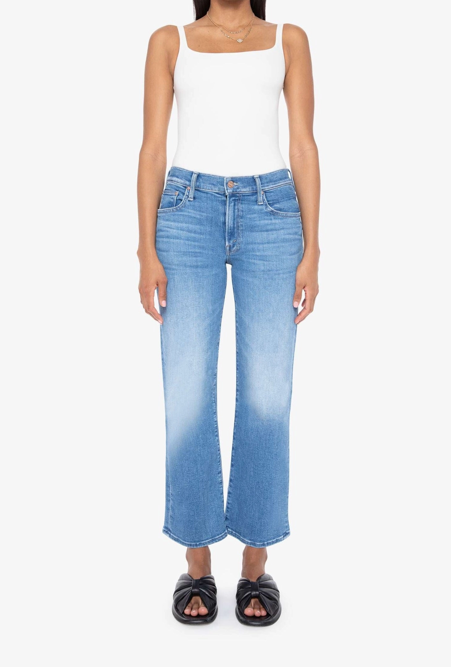 Stretch Classic Gym Ready Neutral palette MID RISE RAMBLER ZIP ANKLE IN OUT OF THE BLUE