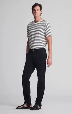 Stretch Fit Minimal Design MILTON BLACK CASUAL TWILL PANT