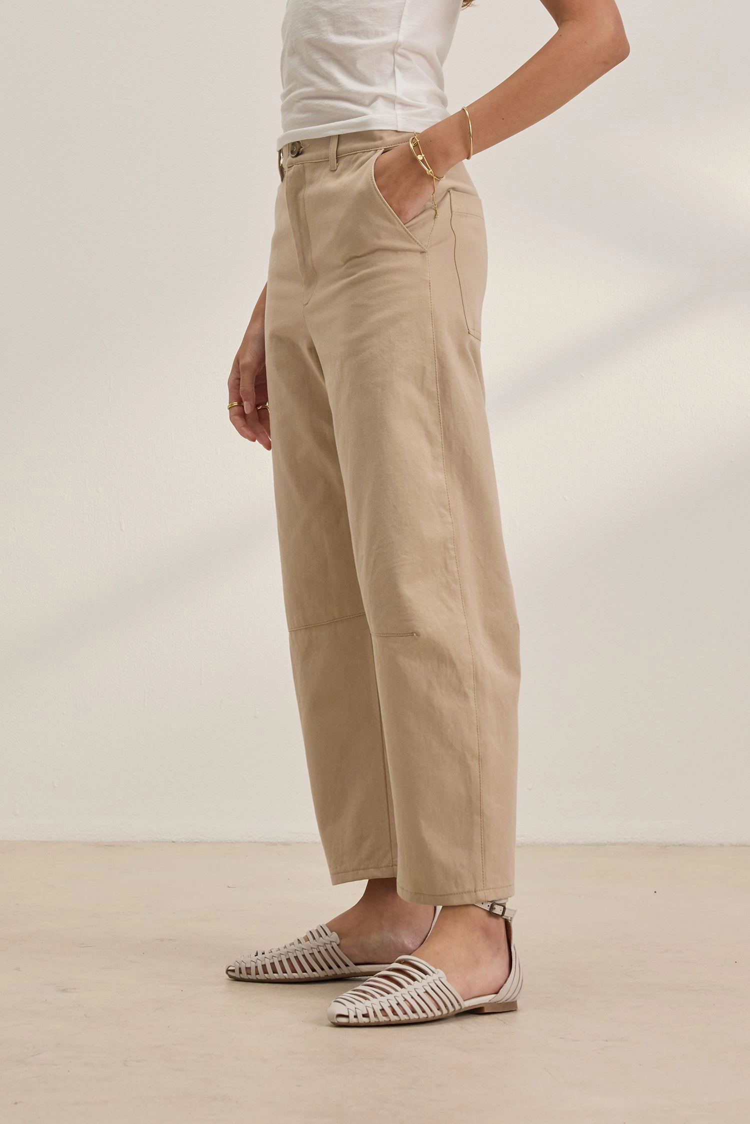 Conscious Fit PreShrunk Cotton ALEXIS TWILL PANT WITH DARTED KNEE