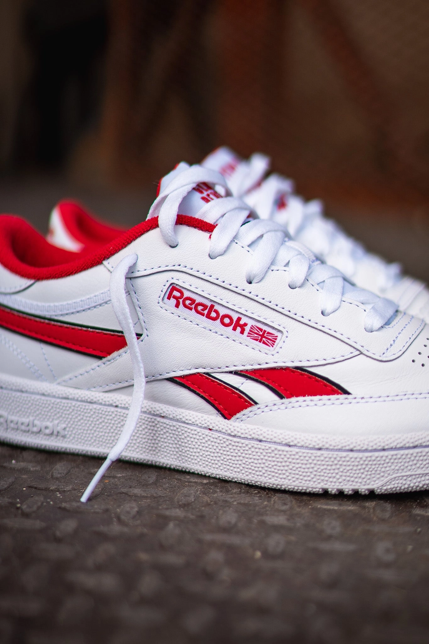 Mens Reebok Club C Revenge (White/Red) High Function