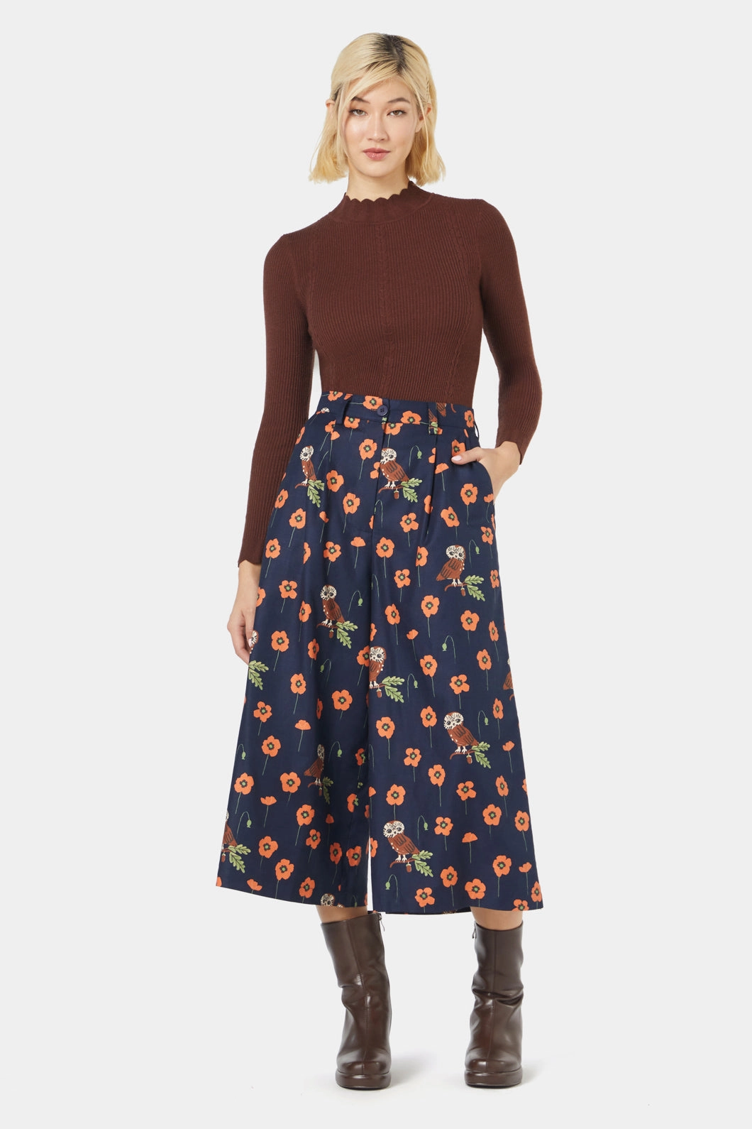 Beach Day Sustainable Poppy Owl Skort