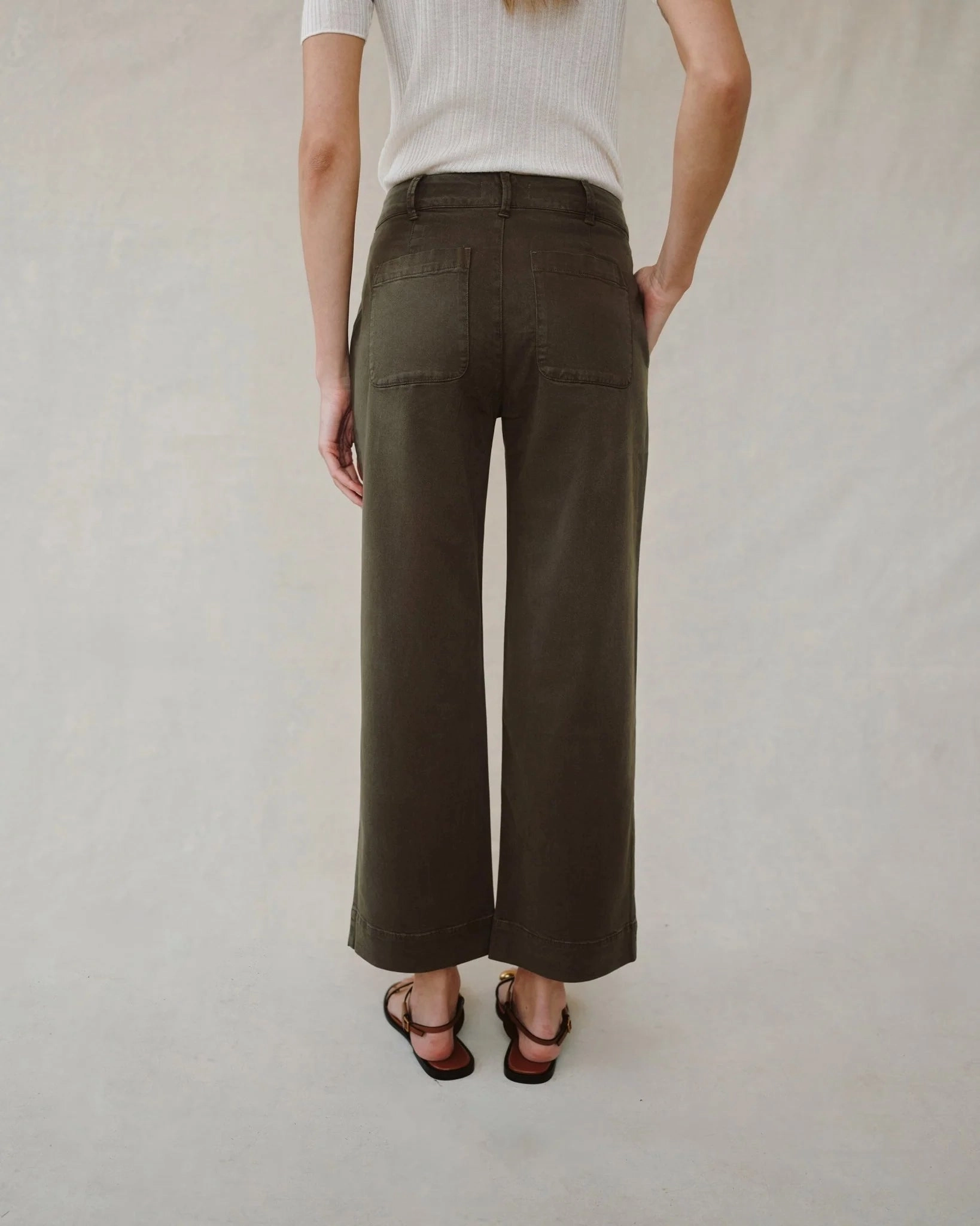 Colorfast Dye SAIGE WIDE LEG CROP PANT