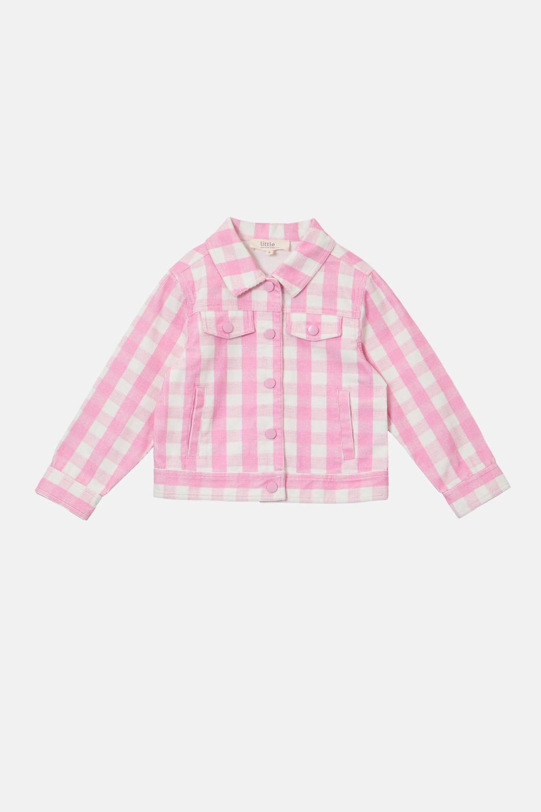 UV Protection Gingham Kids Cord Jacket