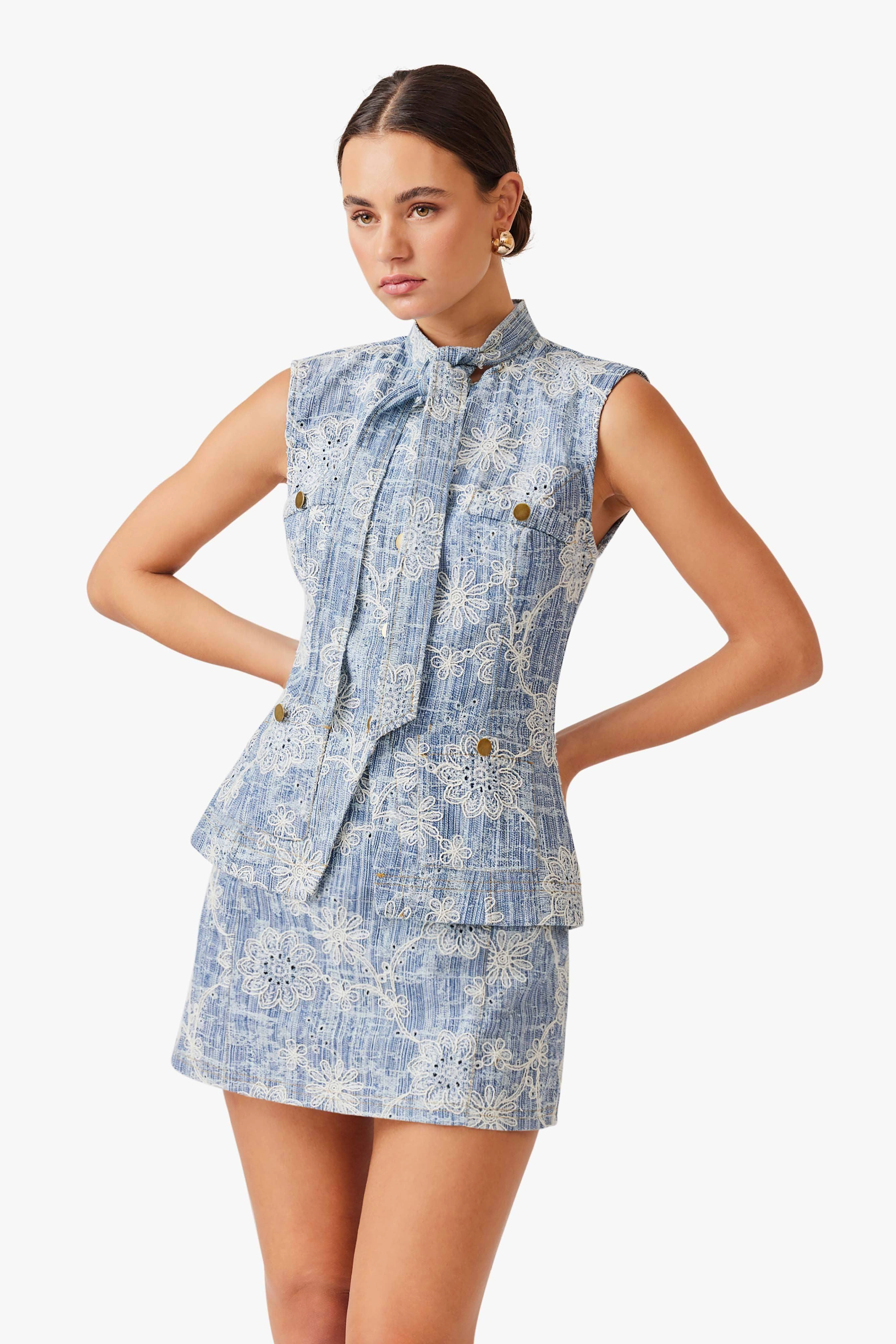 Chilly Weather Layer Warm Season Monica Denim Set