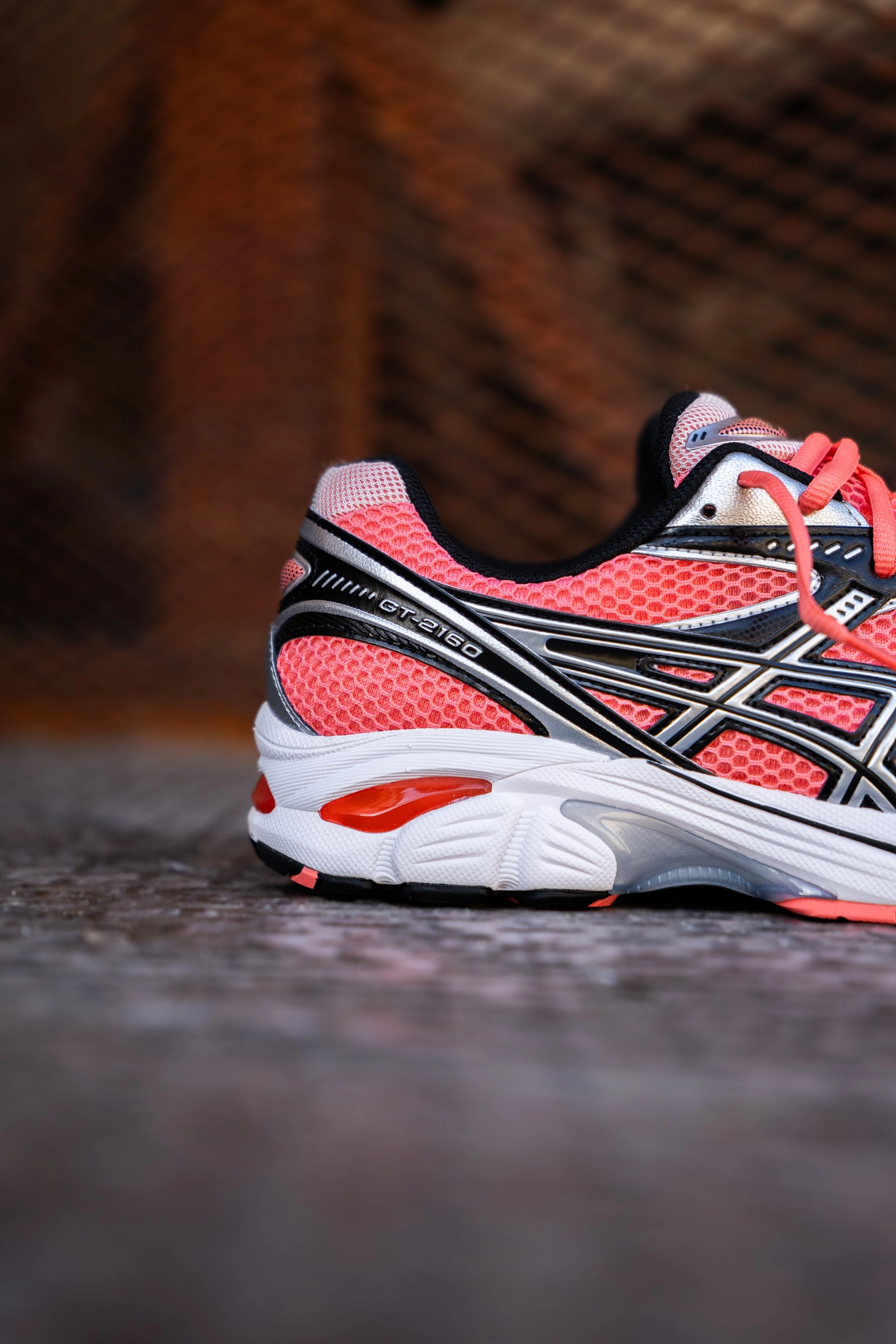 Mens Asics GT-2160 (Papaya/Pure Silver) Tension Balanced Lacing High Rebound Sole