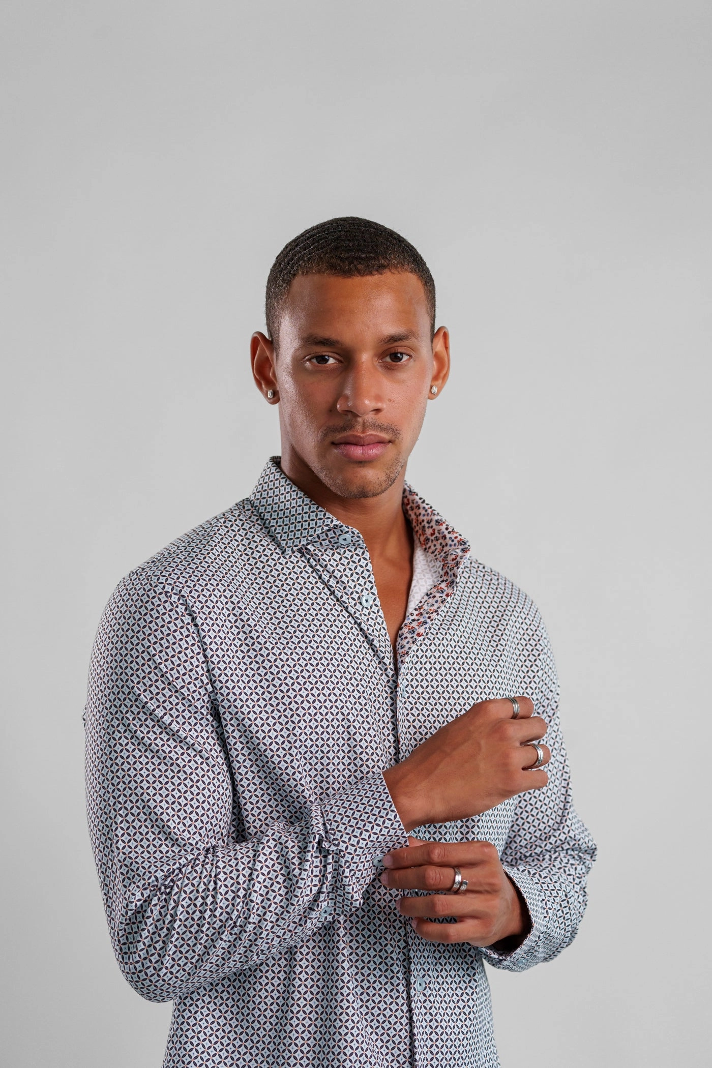 FLOWER MOSAIC GEO LONG SLEEVE SHIRT Light Sweatshirt Urban Cool