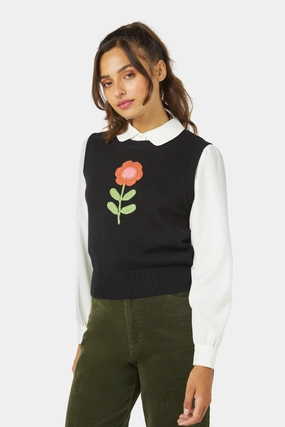 Winter Must-Have Wear Belle Emb Knit Vest