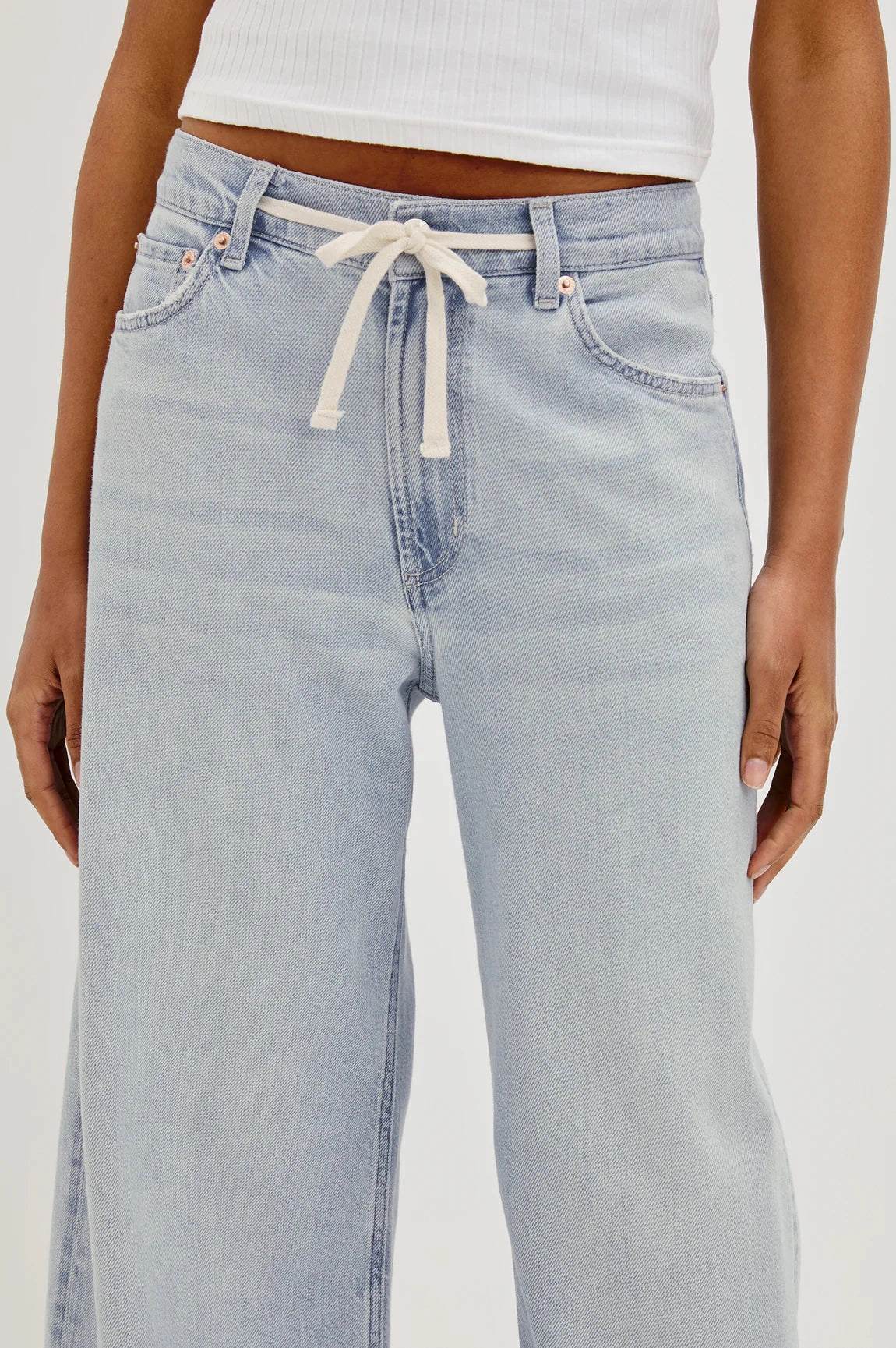 ANGELENO CROP DRAWSTRING JEAN Functional Fit Common Outfit