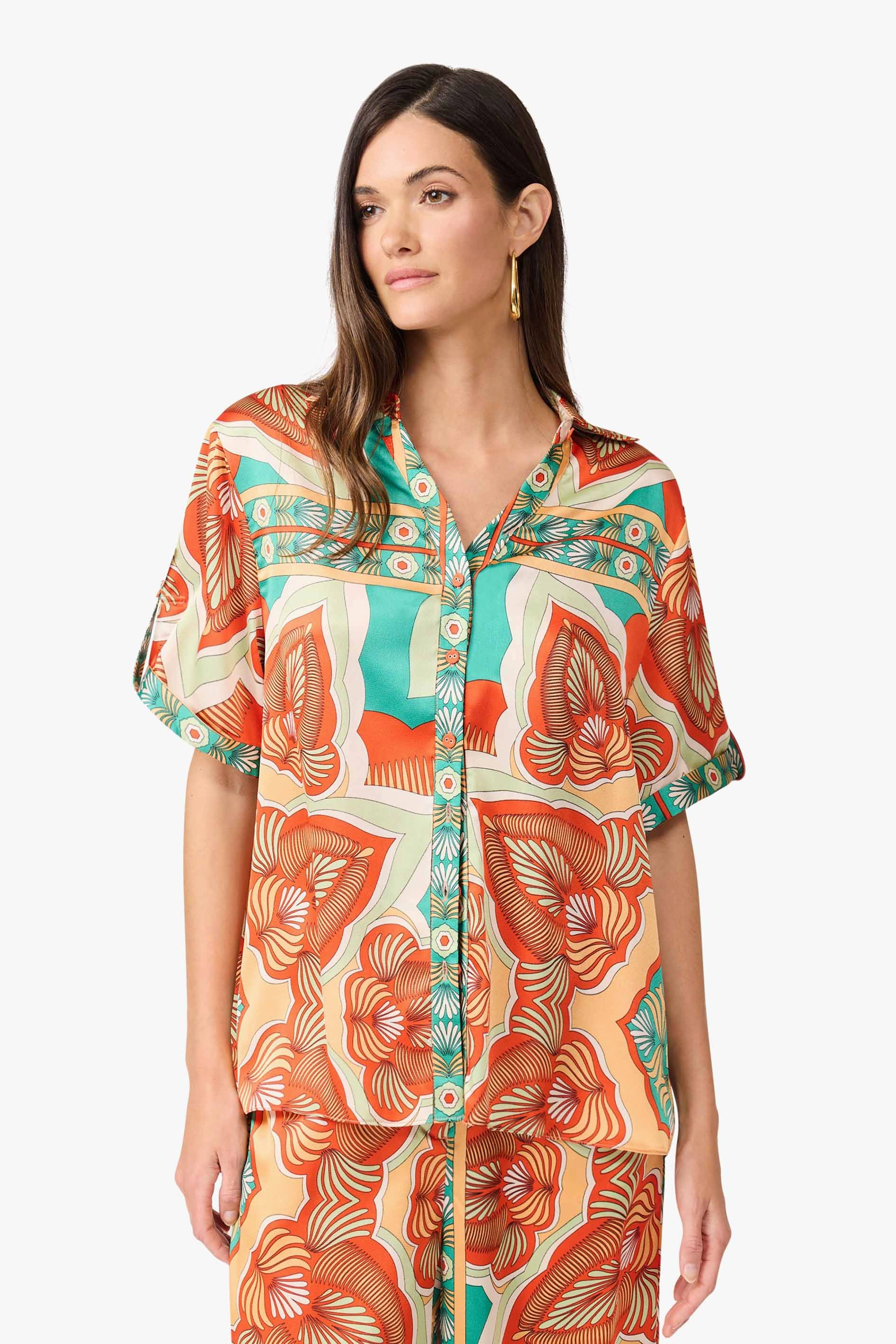 Elegant formal piece Neomi Satin Set in Orange