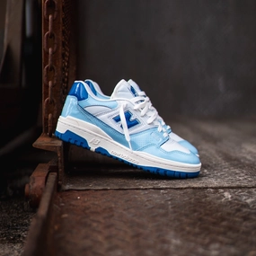 Mens New Balance 550 (White/Powder Blue) - BB550YKE ZipUpClosure