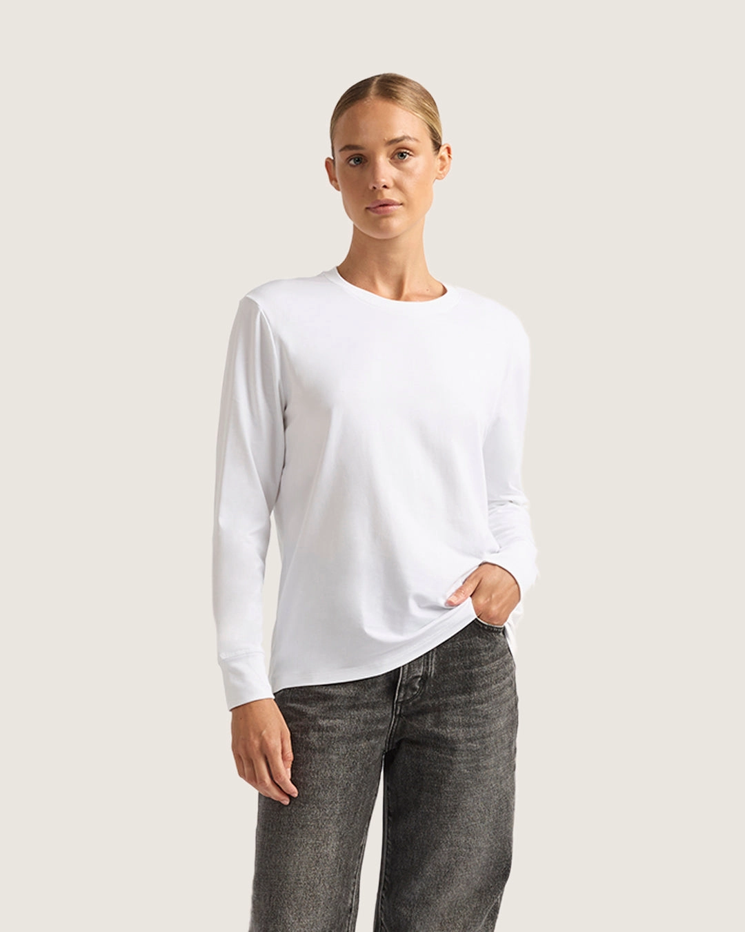 Sport Glow Women's Classic Long Sleeve T-Shirt - White