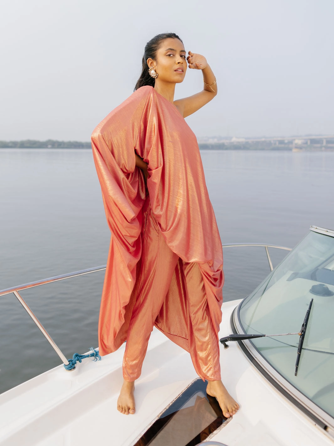 Bellagio Dress with Pants Soft Weave