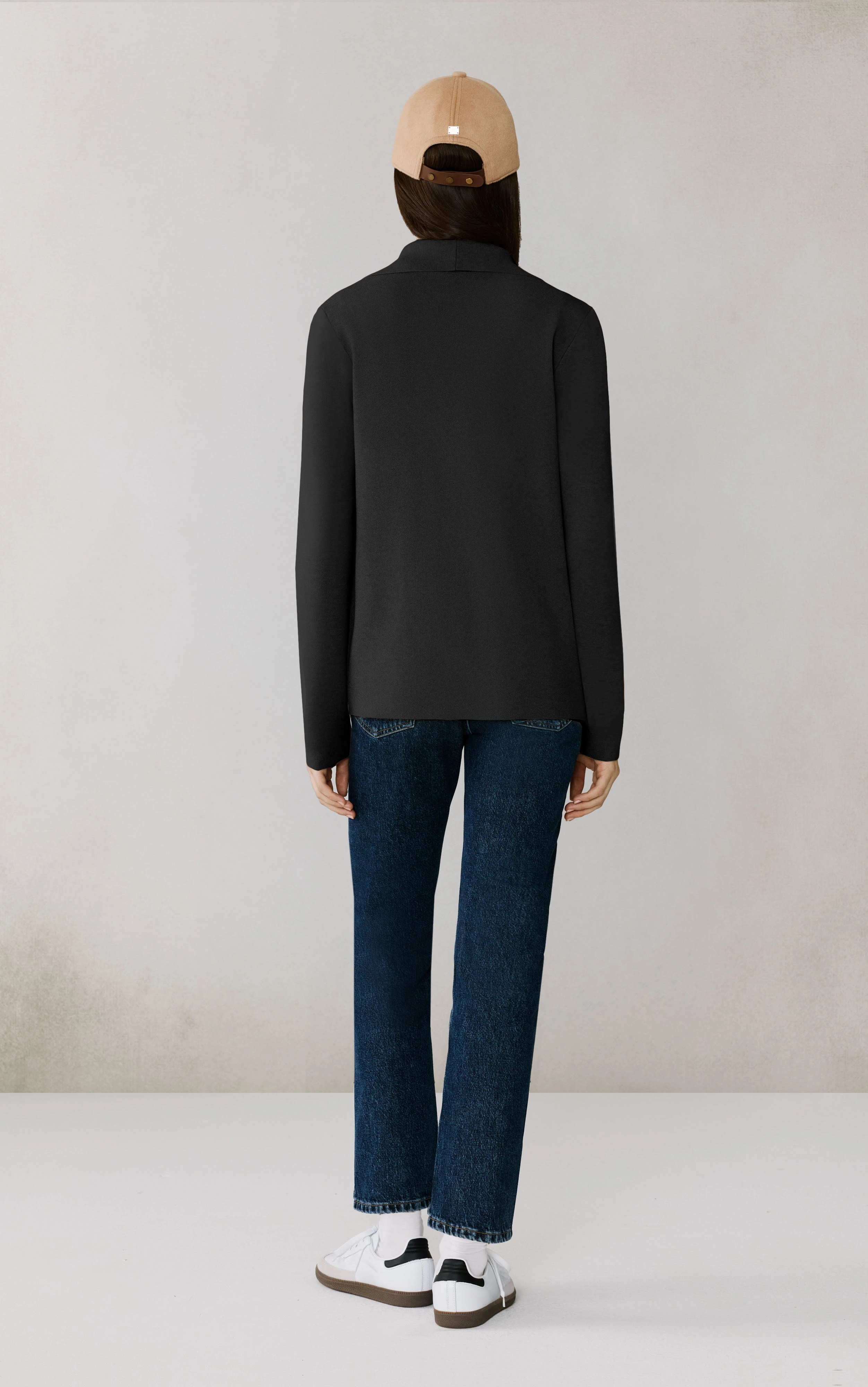 Zen Glow IONI KNIT CARDI WITH OVERSIZE LAPEL