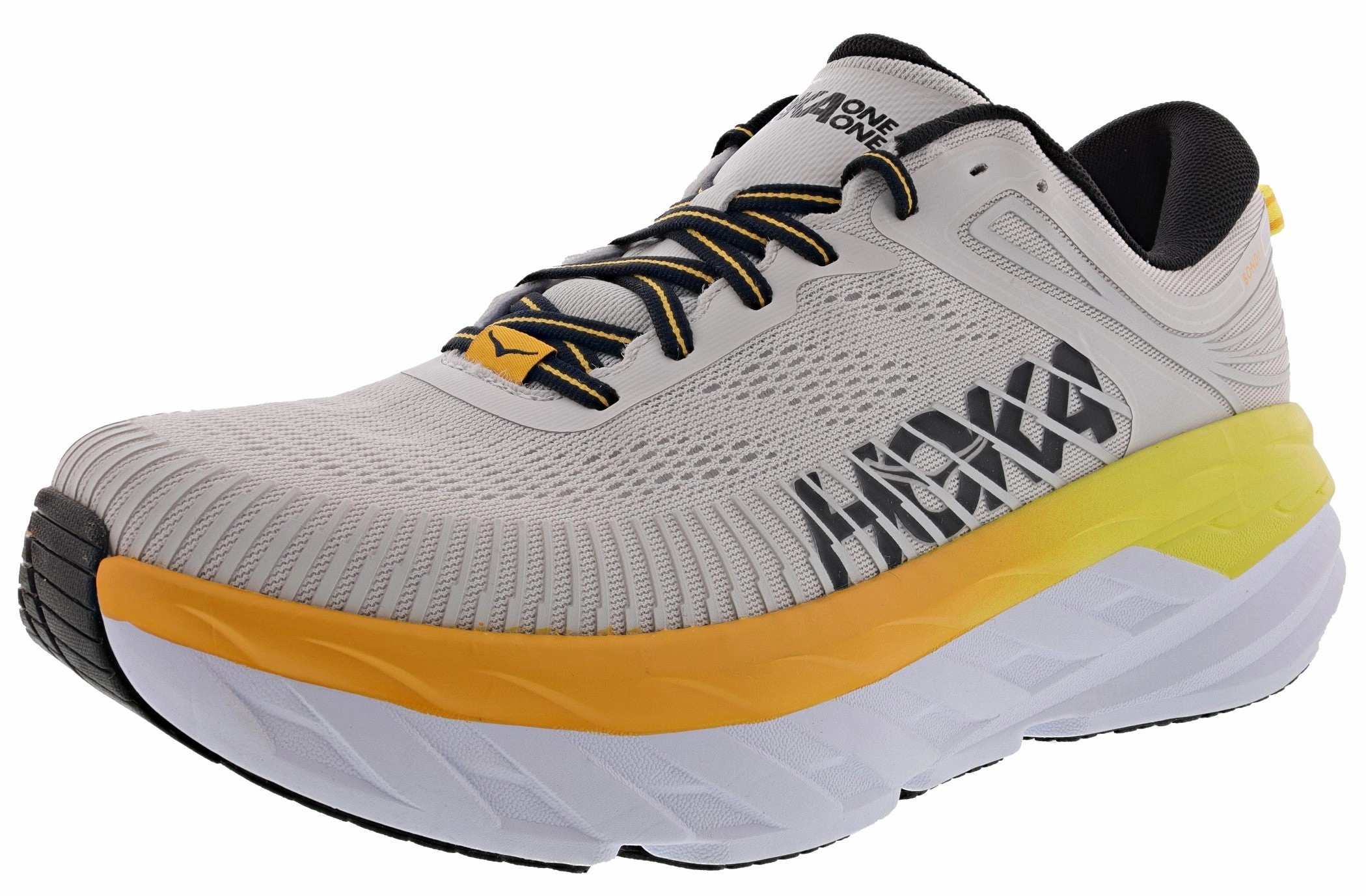 anti - roll shoes Hoka Men's Ultra Marathon Cushioned Running Shoes Bondi 7