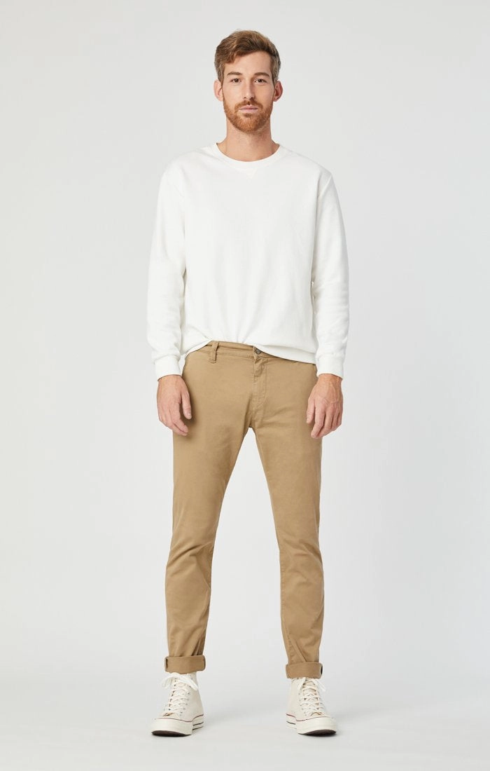 JOHNNY BRITISH KHAKI TWILL PANTS ReinforcedStitching