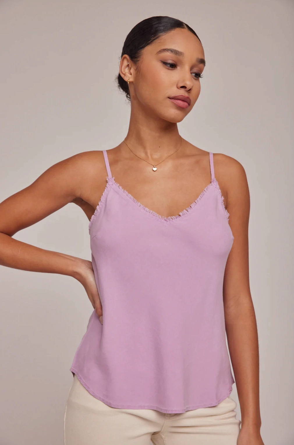 FRAYED CAMI Flex Fit Shoulder Construction Reflective Detailing