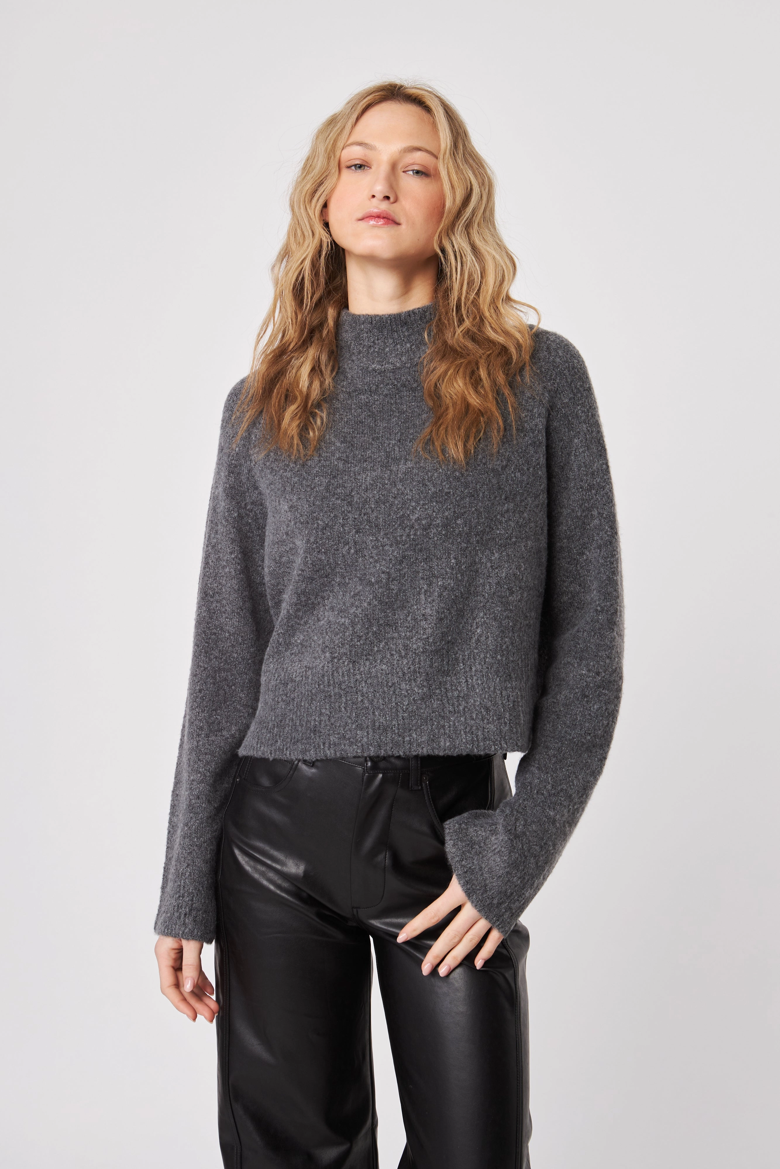 OLIVER MOCK NECK SWEATER DoubleLayered Fabric