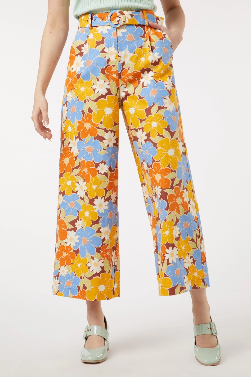 Edie Floral Pant Work Friendly
