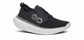 OOFOS OOMY STRIDE MEN'S BLACK/WHITE Rubber Traction