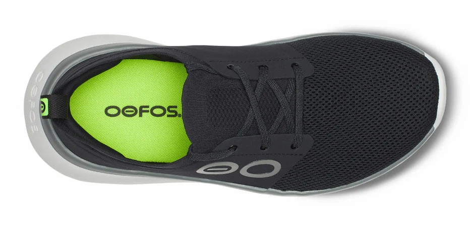 OOFOS OOMY STRIDE MEN'S BLACK/WHITE Slim Shape