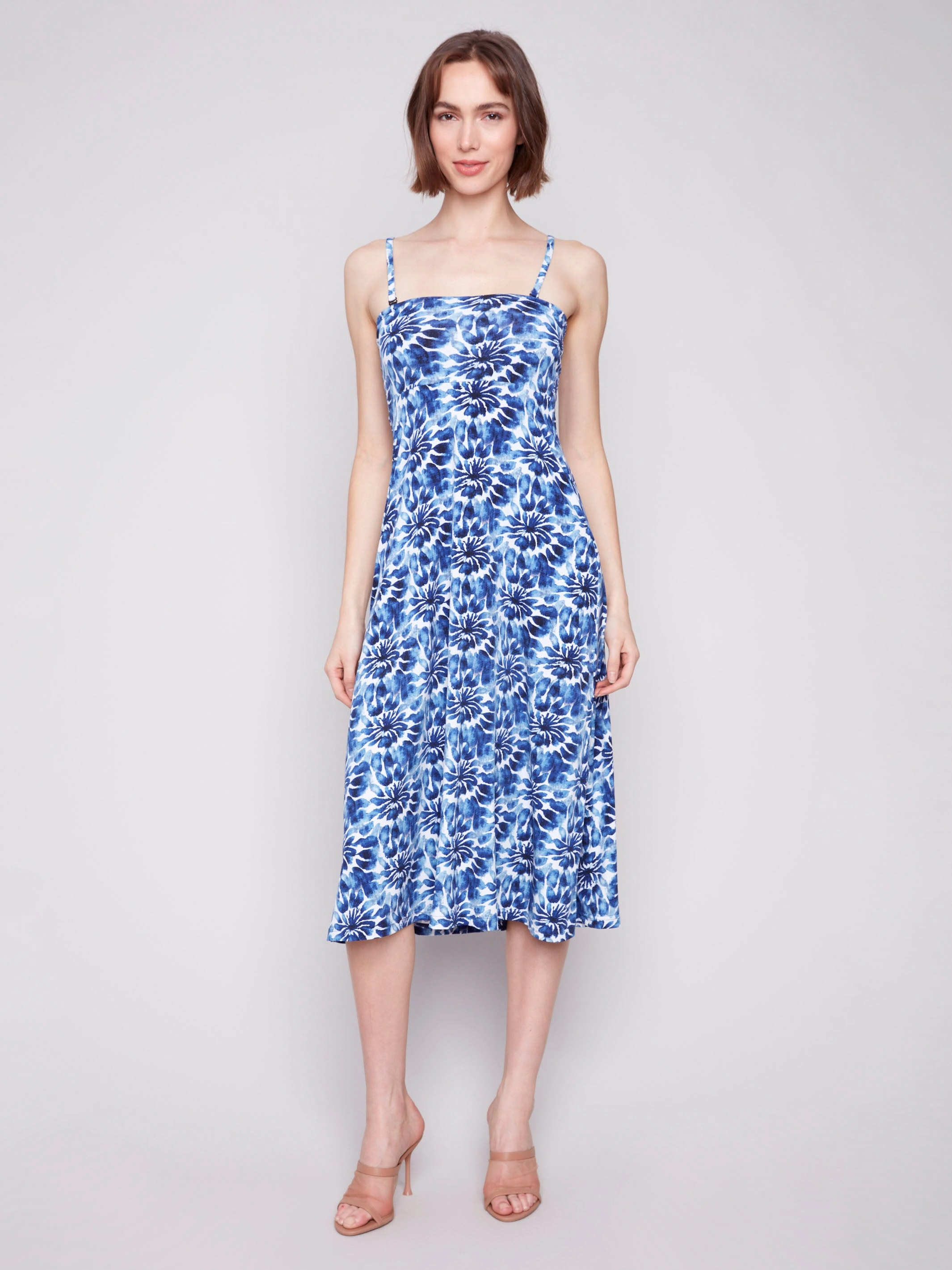 Sleek Styling Lightweight Material Printed Convertible Skirt & Dress with Removable Straps - Lily