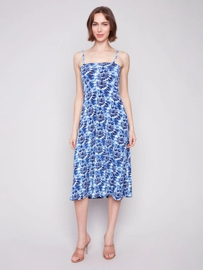 Sleek Styling Lightweight Material Printed Convertible Skirt & Dress with Removable Straps - Lily