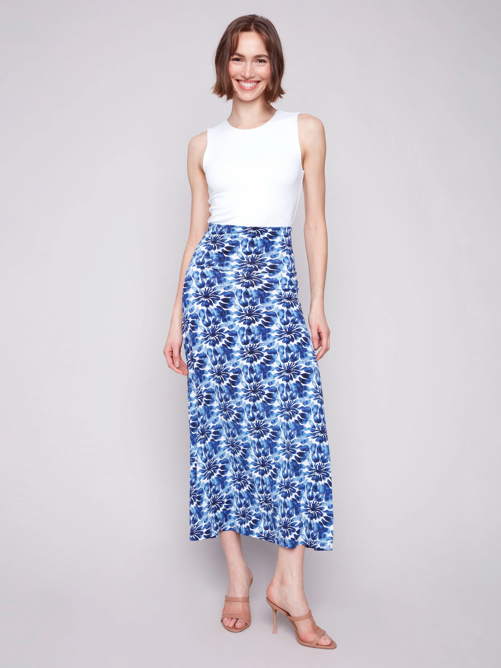 Printed Convertible Skirt & Dress with Removable Straps - Lily Natural Mood Collaboration Piece
