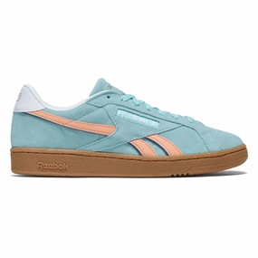 Reebok Club C Grounds UK Shoes - Ai Aqua/Sunkissed Orange/Gum Relax Vibe